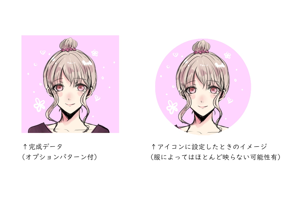 低コスト☆アイコン描きます お値段クオリティ！サンプル画像レベルのアイコンをご提供☆ イメージ2