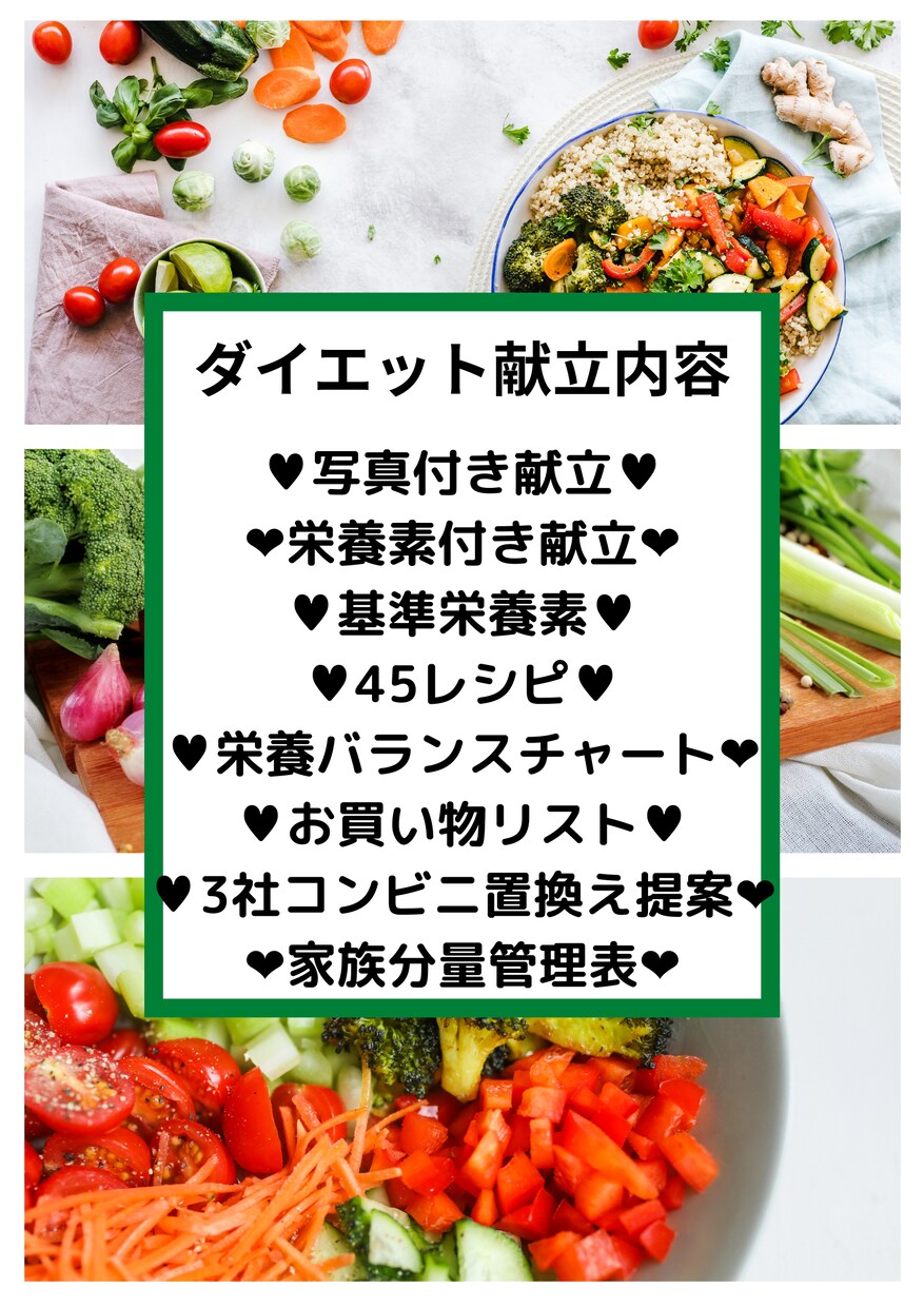管理栄養士監修ダイエットBOOK&献立になります 栄養、健康、食事のプロによる食べながらダイエット成功お手伝い イメージ4