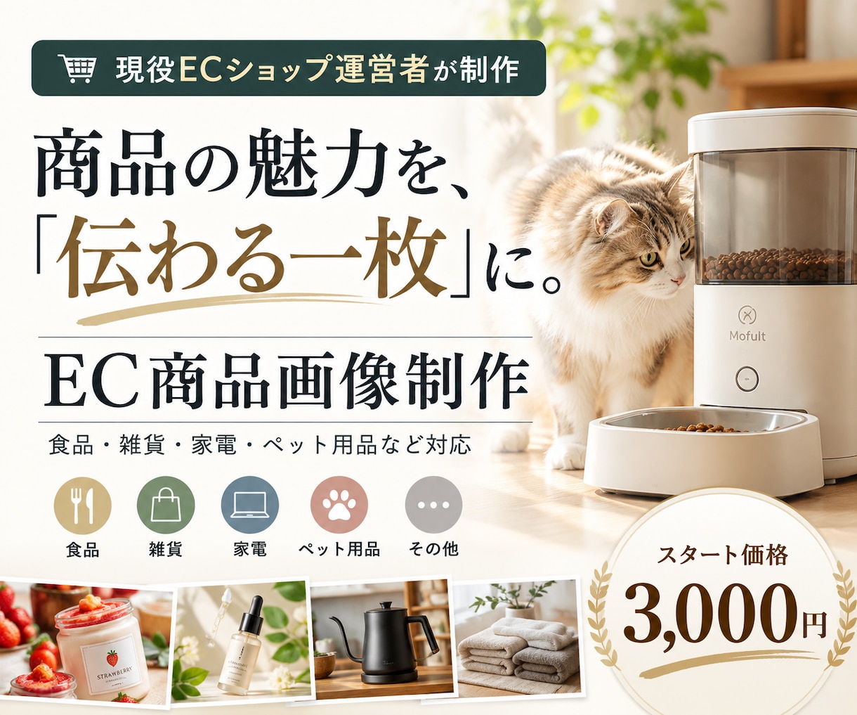 商品の魅力が伝わるEC商品画像を制作します 現役EC運営者が「売る側の視点」でデザイン イメージ1