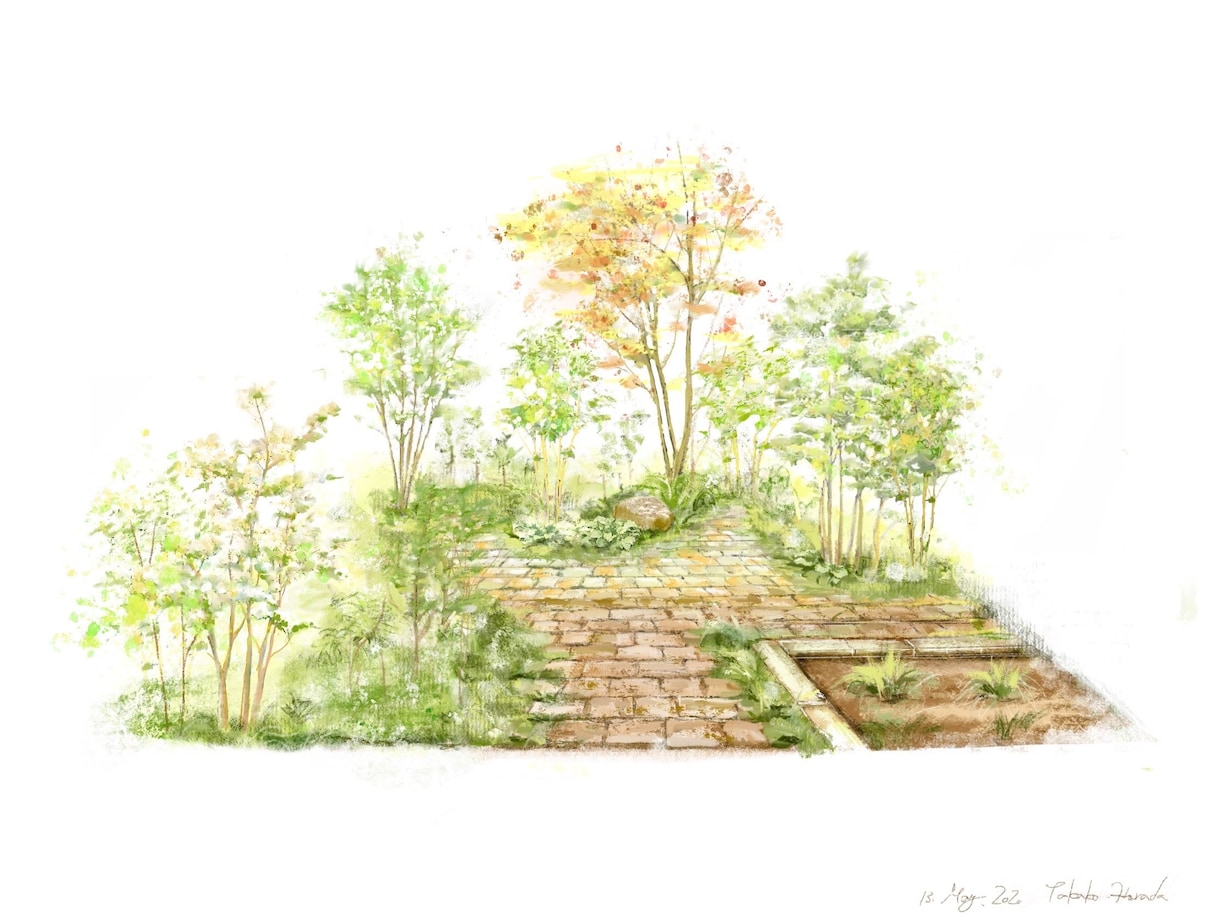 手描きの建築パース、造園パースお描きします 温かみのある手描きパース画で心の架け橋を イメージ2