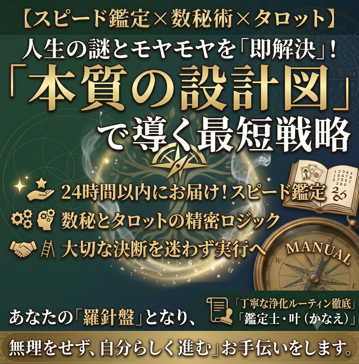 スピード鑑定・迷いを即解決タロットと数秘が教えます 最悪のパターンを回避し、理想の未来へ進むための羅針盤 イメージ1