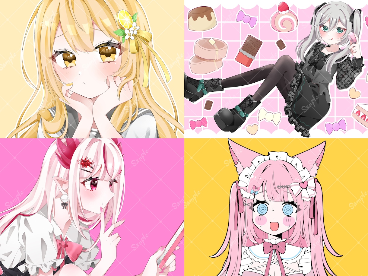 企業実績有！可愛いサムネイルイラスト描きます 目を惹くオリジナルイラストで素敵な歌ってみた動画に！MVも可 イメージ5