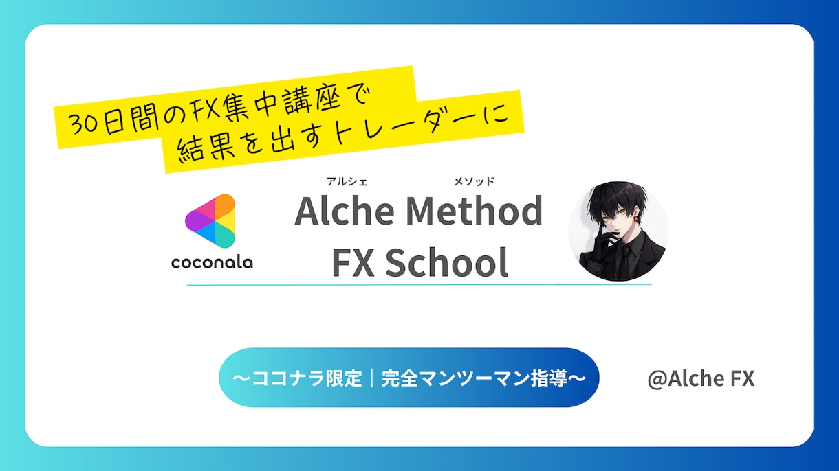 FX未経験でもOK！30日マンツーマン講座をします 完全個別型レッスン、プロトレーダーが実践形式でコーチング！ イメージ1