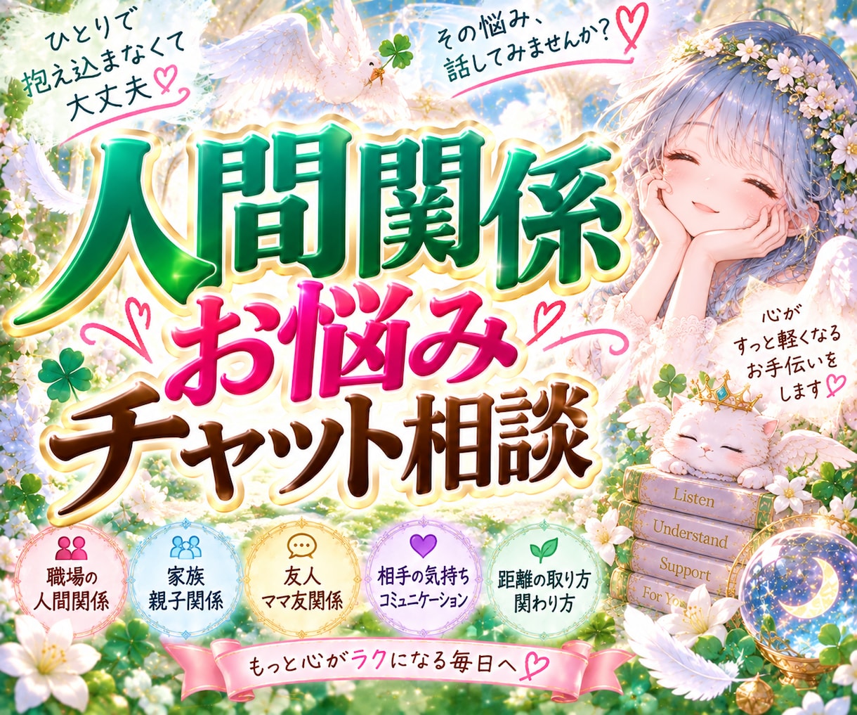 悩んでいるあの人との人間関係を紐解くヒント答えます 苦手・上手くいかない・息が合わない、お悩み解決チャット鑑定！ イメージ1