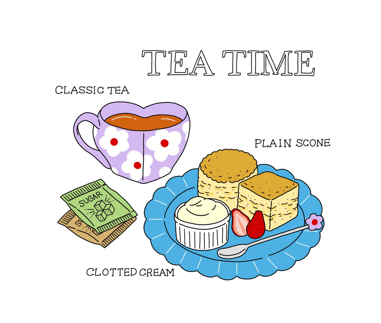 商用可！ポップで目を引く食べ物イラスト描きます 雑誌・WEB・メニューなどに使える可愛いイラスト イメージ3