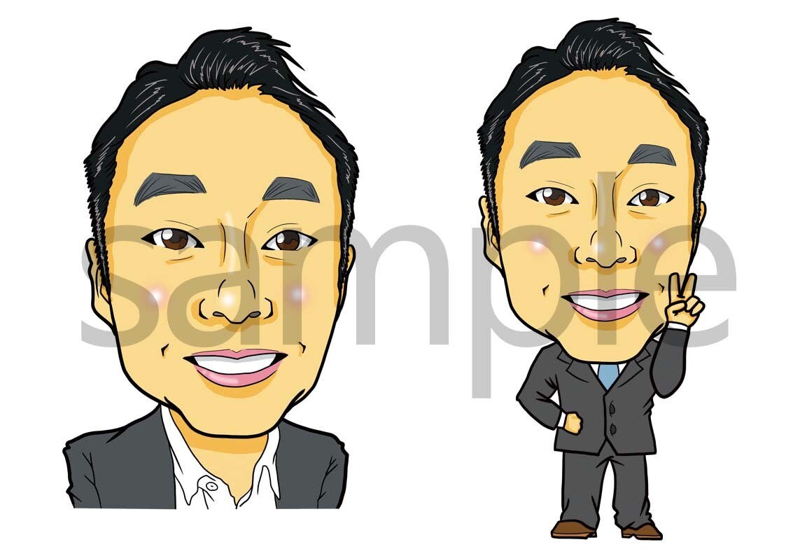 SNSのプロフアイコンや名刺用の似顔絵描きます プロ絵師の似顔絵であなたの印象をより良くしてみませんか？ イメージ7