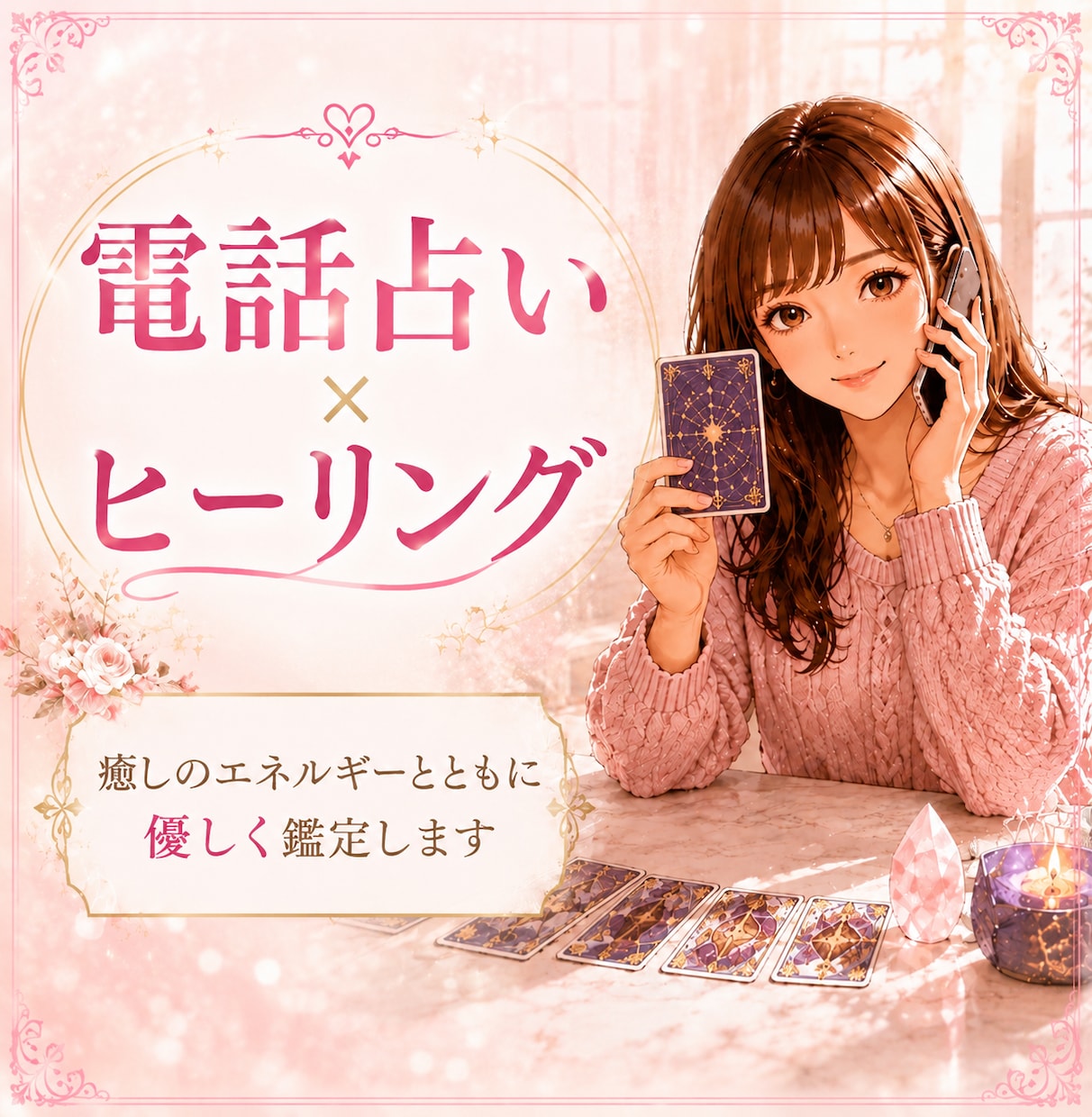 優しく癒しながら丁寧に電話で占います 電話占い×ヒーリング。HSPさん、真面目ながんばり屋さん歓迎 イメージ1