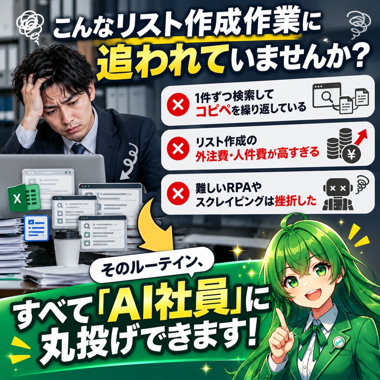 AI社員のChrome拡張で営業を自動化します 日々の反復作業を即自動化。月額保守付きで安心導入をサポート！ イメージ2