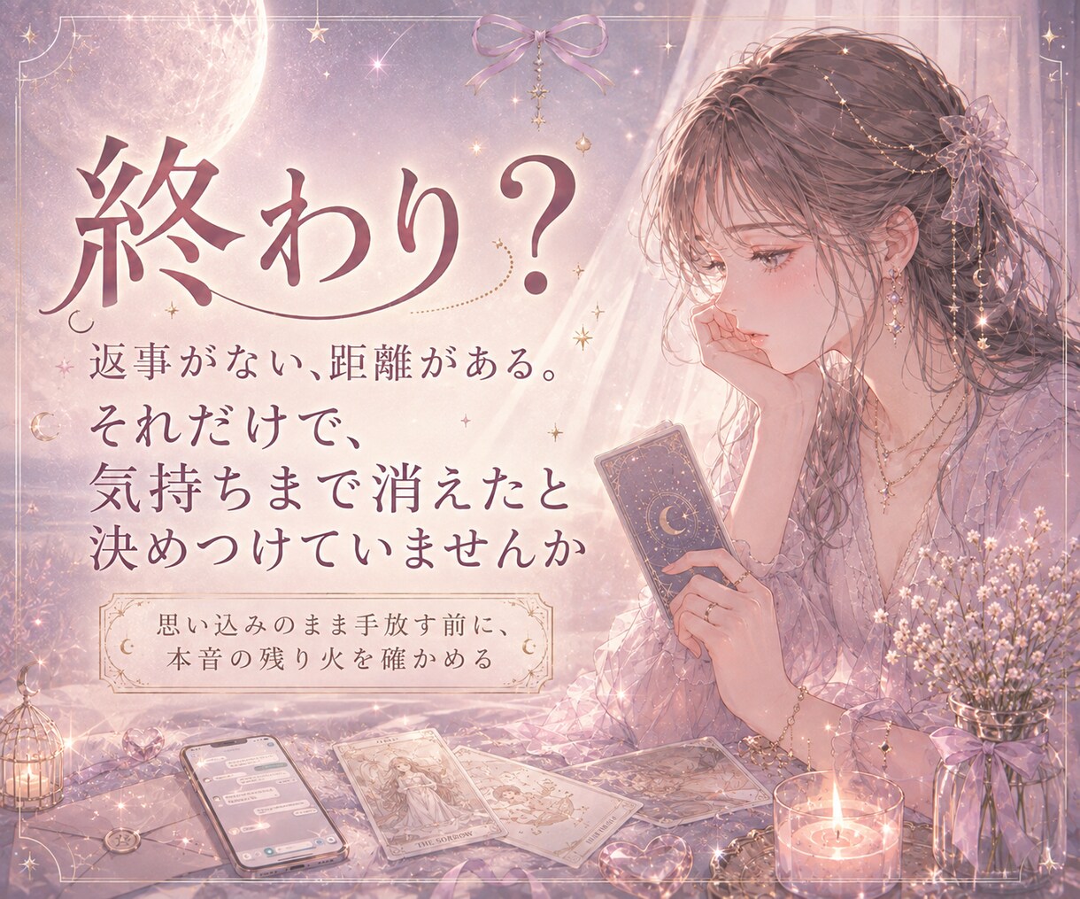 未練の残り火を霊視で確かめます 連絡しない今も、相手の気持ちは消えてない？ イメージ3
