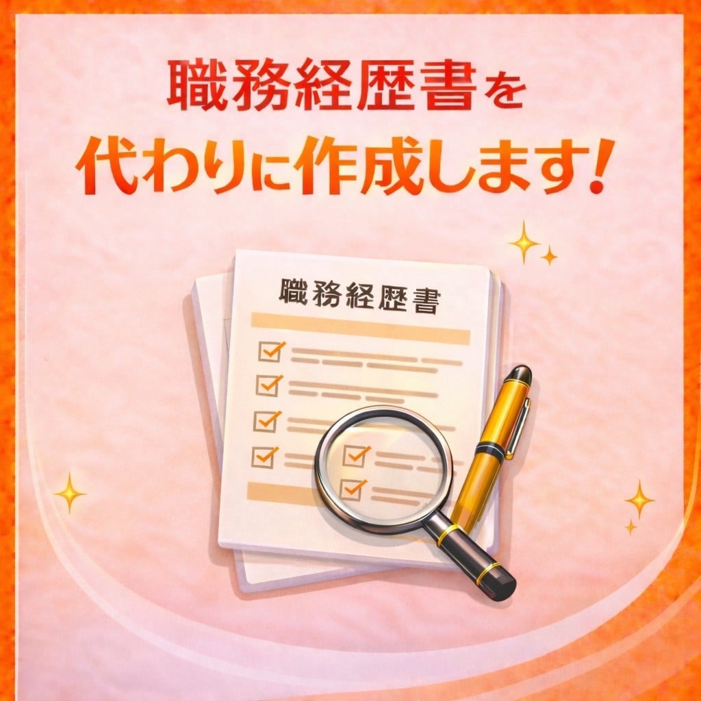 職務経歴書を作成します 忙しくて時間の取れない方、職務経歴書の作成お任せください イメージ1