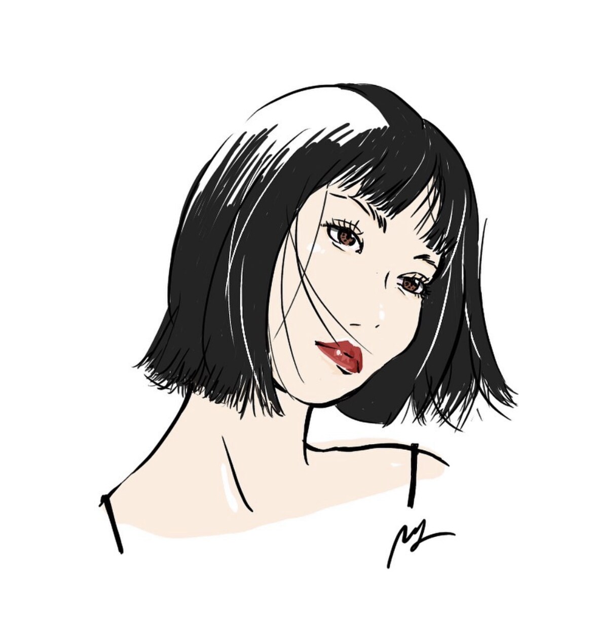 今時なシンプルでおしゃれなイラスト描きます インスタやSNSで映えるシンプルかつアンニュイな雰囲気！ イメージ5