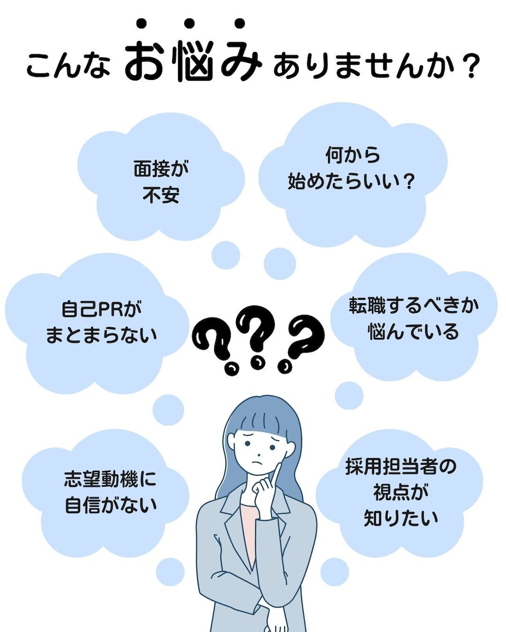 採用・育成経験者が就職や転職の相談に応じます 採用担当者の視点から一緒に考えを整理します イメージ1
