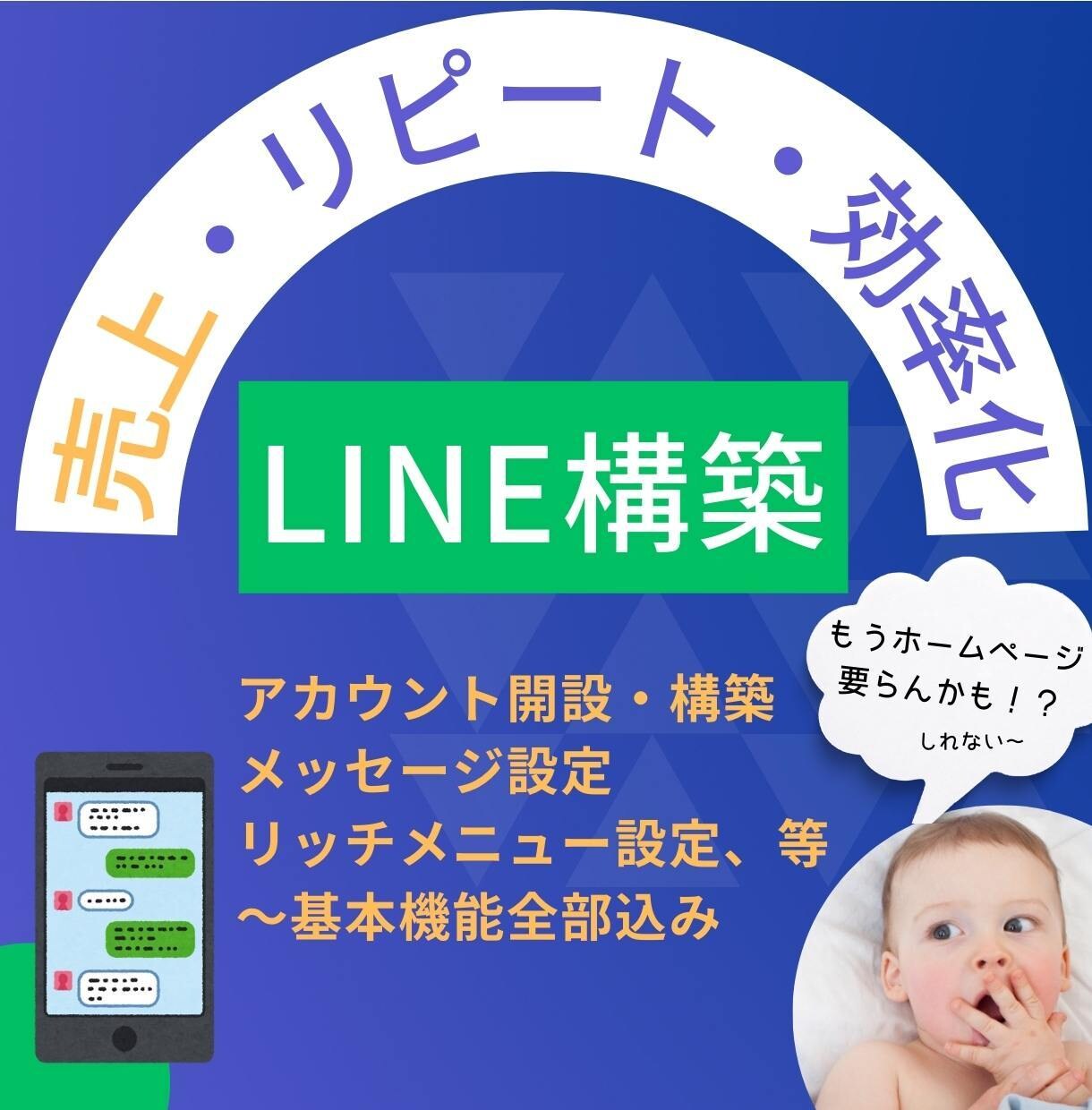 基本機能全部込み～LINE公式アカウント設定します 新規店舗・事務所オープンに向けたLINE構築の初めの一歩！ イメージ1