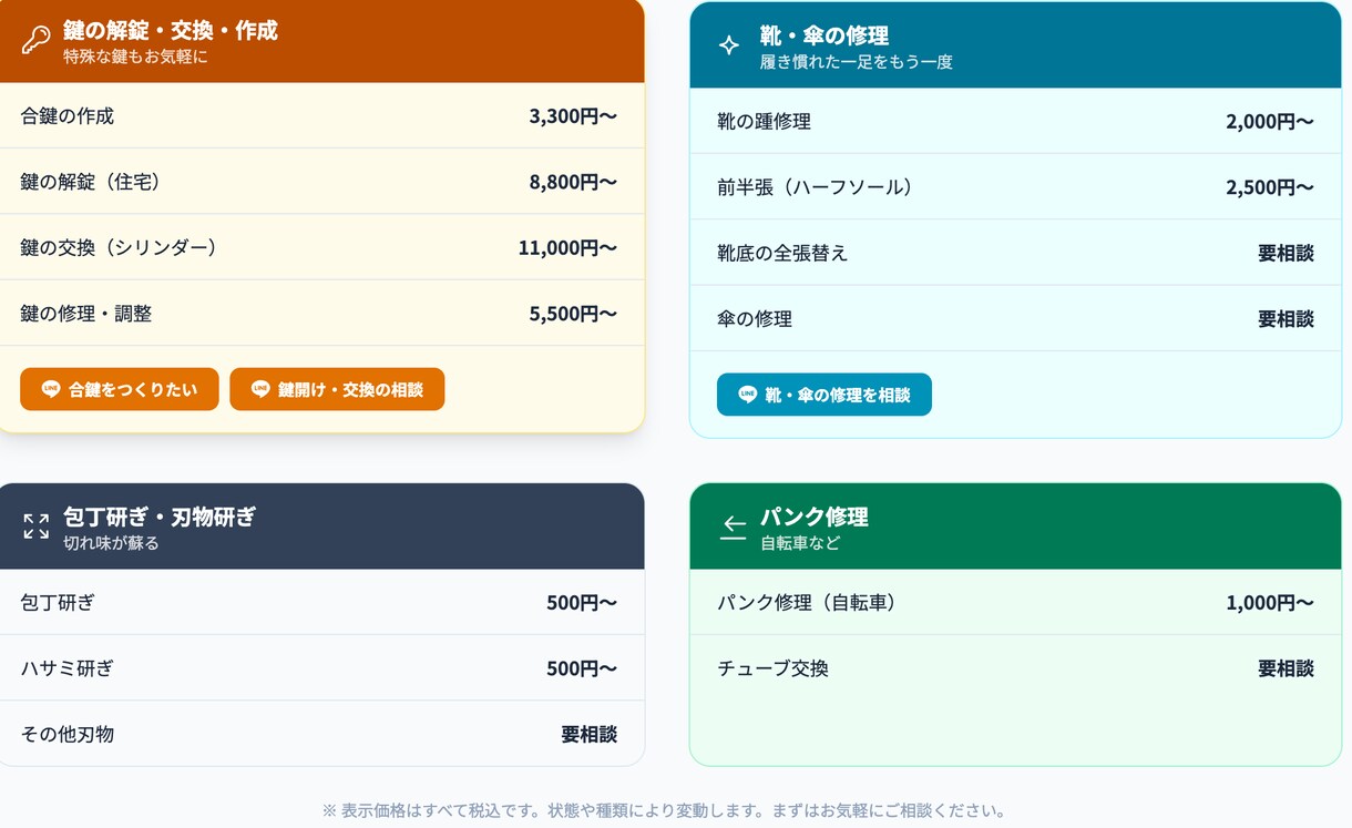街の職人さん向け｜信頼伝わるLP一式を制作します ぼったくり業者と差別化する一式制作 イメージ2