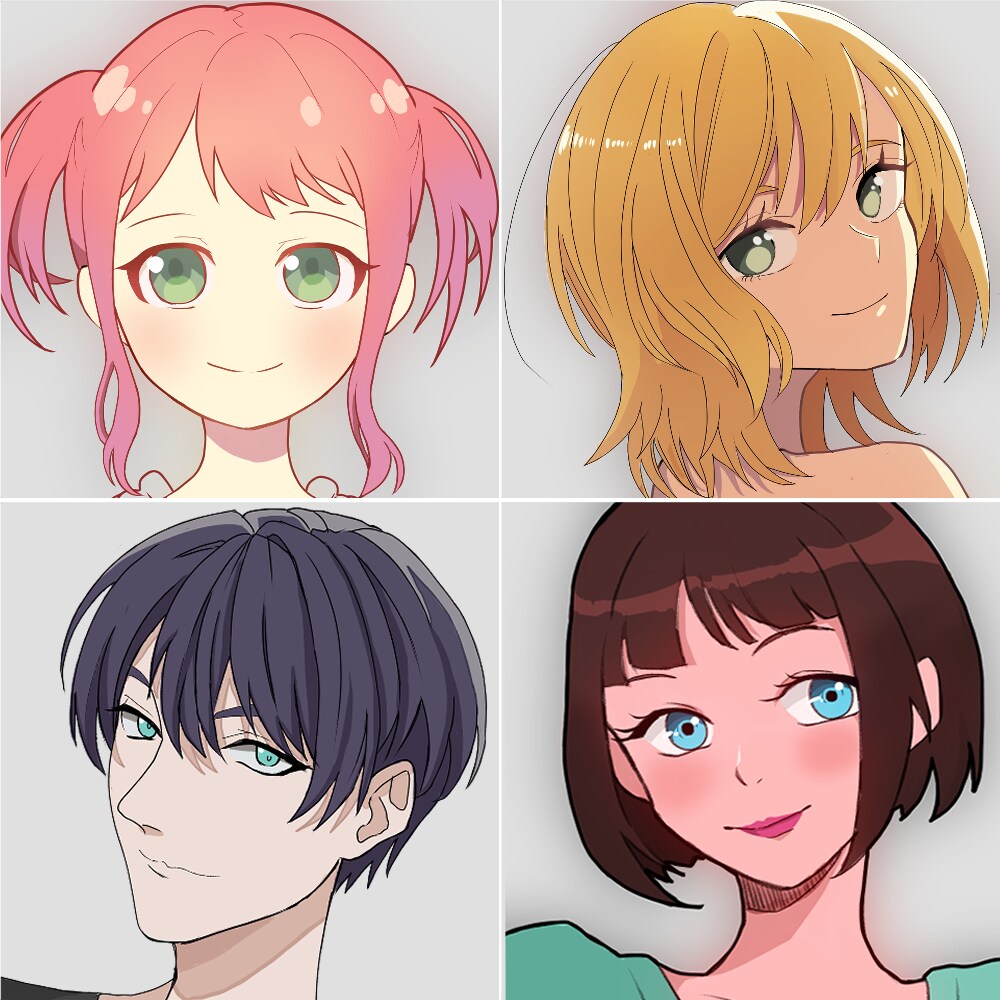 アニメ塗りアイコン・イラスト作成します 【商用利用無料】SNS・ブログアイコンや動画素材にも使える！ イメージ2