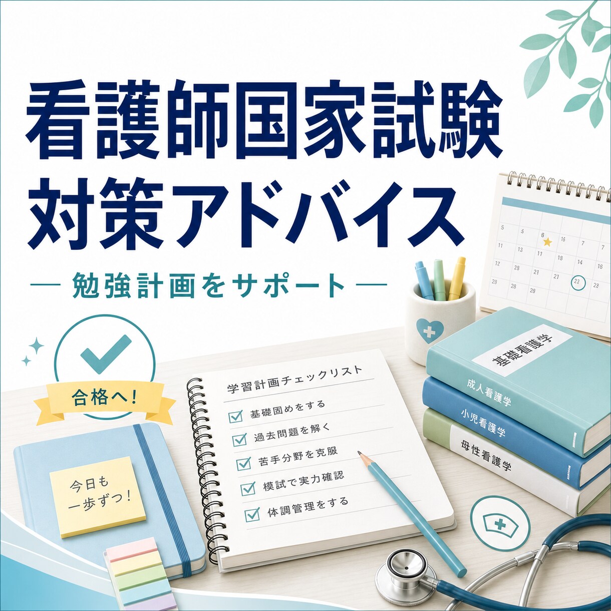 看護師国家試験全般のアドバイスをします 看護師国家試験の対策をアドバイスいたします。 イメージ1