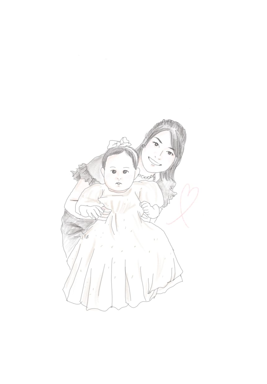 写真から優しい鉛筆タッチの似顔絵を描きます 何気ない一枚を、やさしい思い出に変えます イメージ6