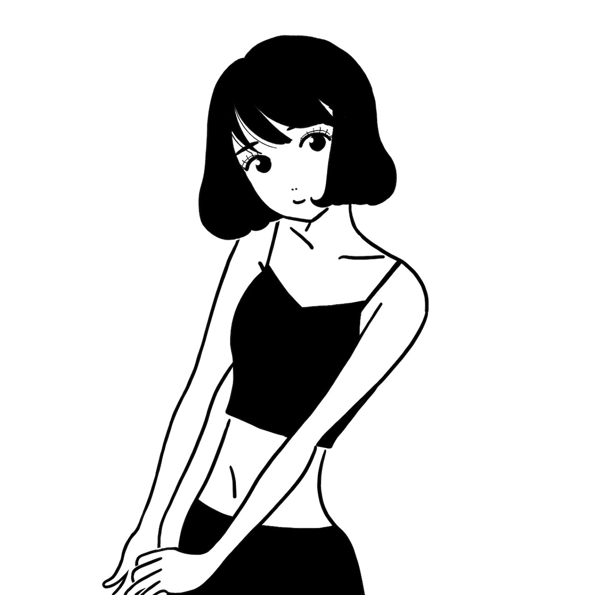 オシャレでシンプルな似顔絵描きます ほんのり似てるモノクロのシンプルな似顔絵が得意です イメージ6