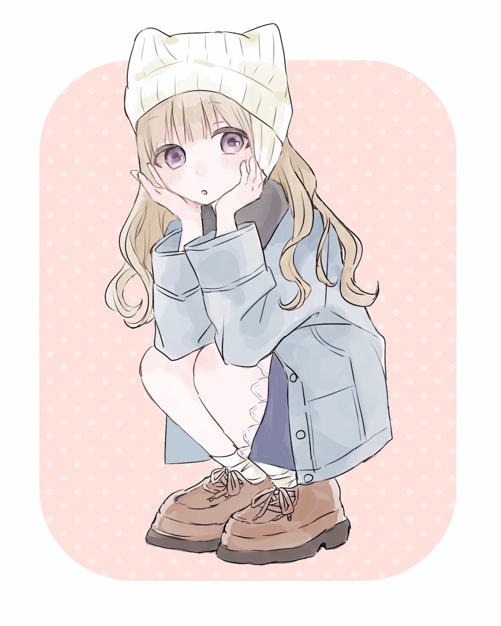 2000円で画像のような雰囲気のイラスト描きます 腰あたりまでこのお値段⭐︎ゆるふわイラスト イメージ1