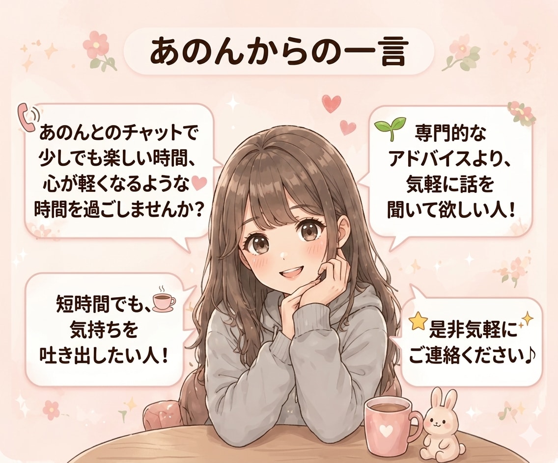 即レス30分500円！モヤモヤ解消できます 雑談から愚痴歓迎！否定しないで共感傾聴 イメージ4