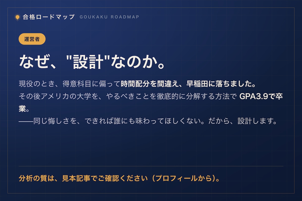 私大文系・理系の合格戦略を設計します 合格までの最短ルートを、今日やる1ページまで設計 イメージ9