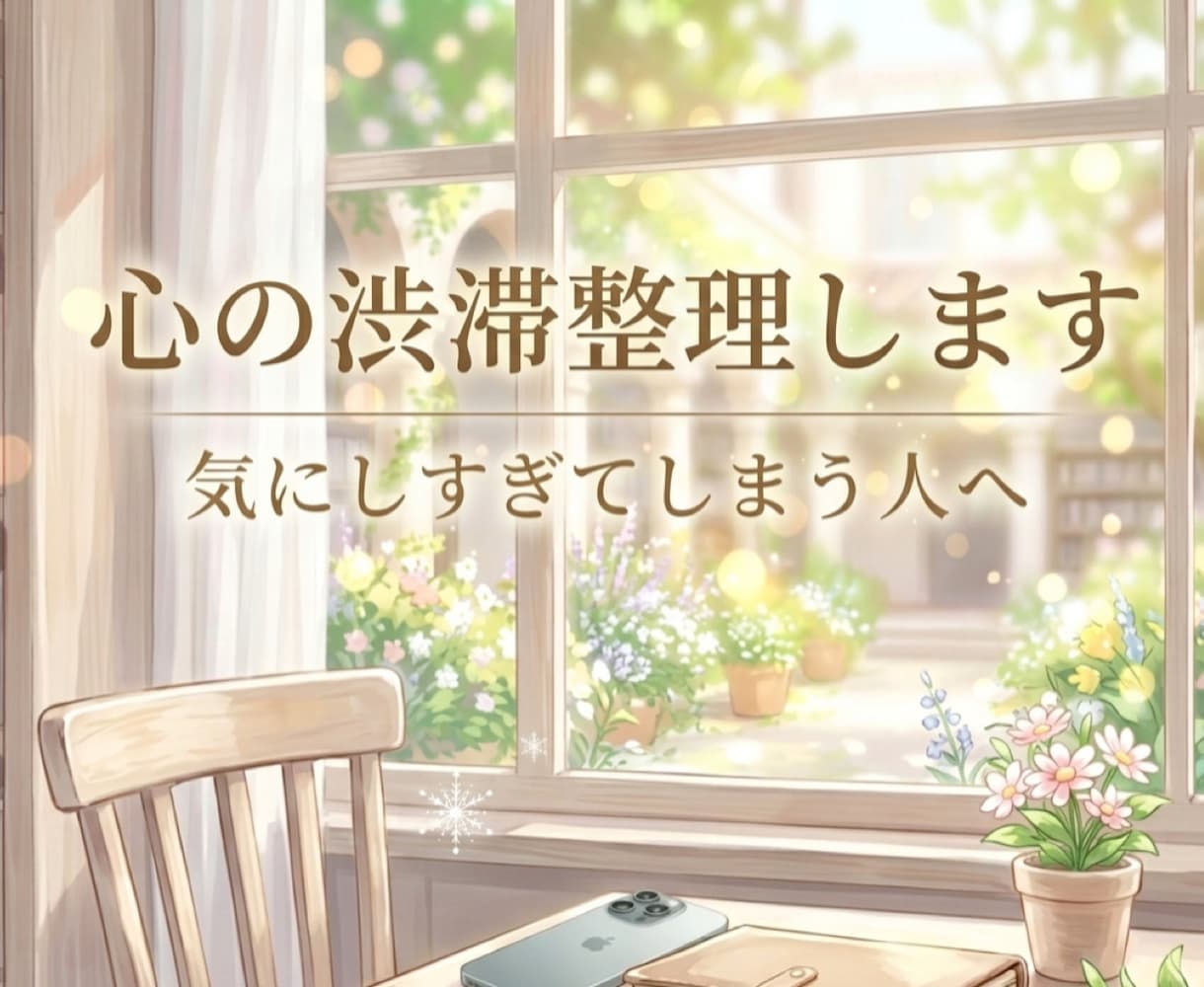 気にしすぎる心、整理します 未来への不安や心配を優しくお聴きします イメージ2