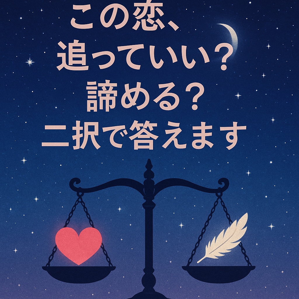 この恋、追っていい？諦める？二択で答えます 運命の相手か、ただの執着か。あなたの恋を判別します イメージ2