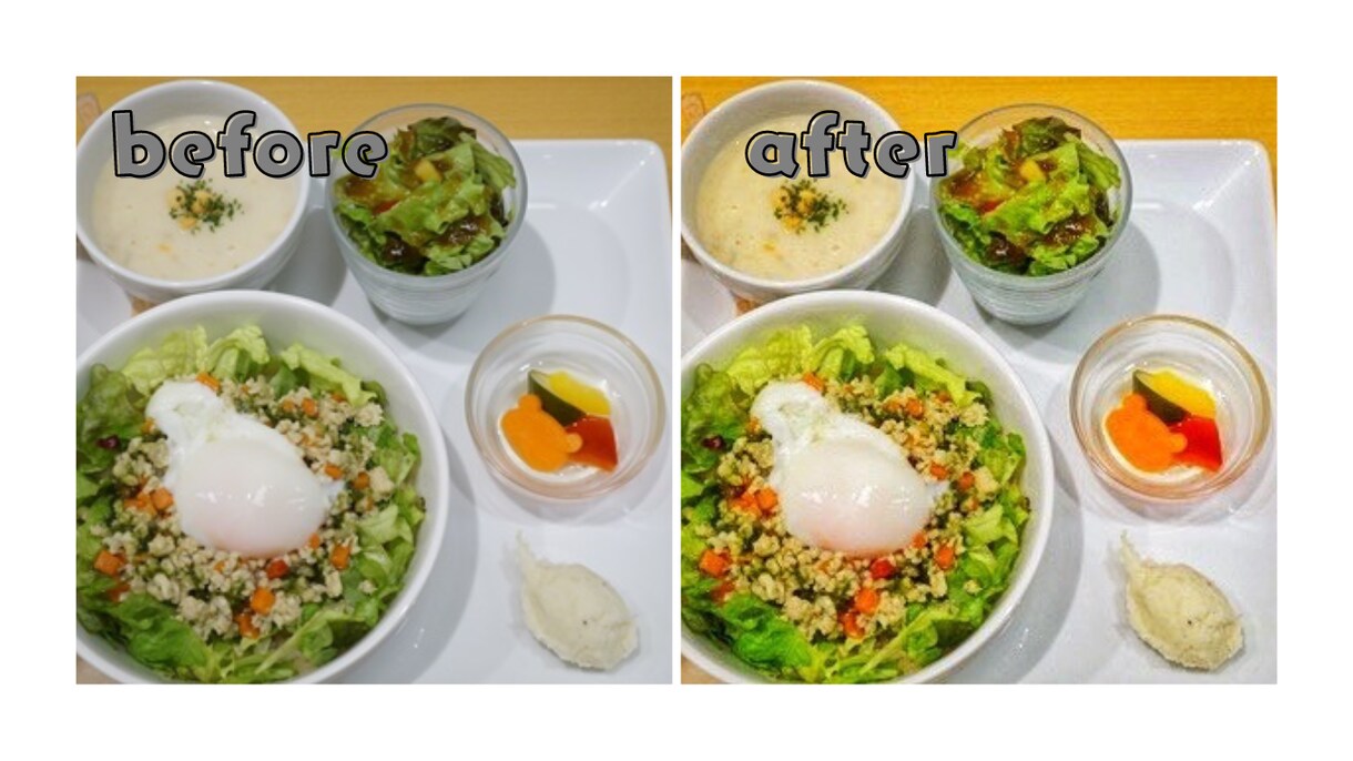 オシャレなカフェメニューの写真レタッチします カフェメニュー写真の加工・修正を高品質に行います イメージ5