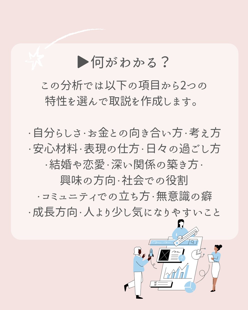 知りたい部分だけ！【あなただけの取説】作ります ホロスコープからあなたの特性を２つ選んで分析！ イメージ4