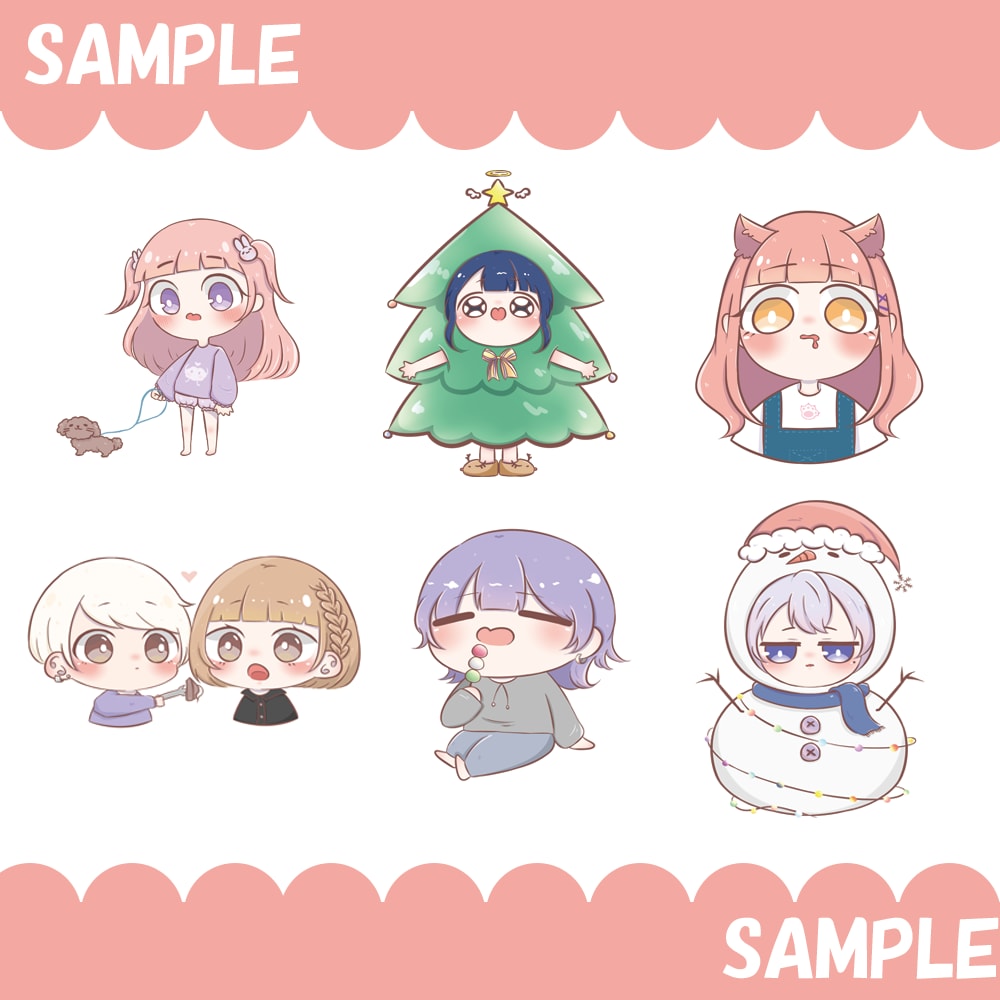 可愛いミニキャラ描きます アイコン、配信用イラストなど是非ご気軽に相談してください♪ イメージ4