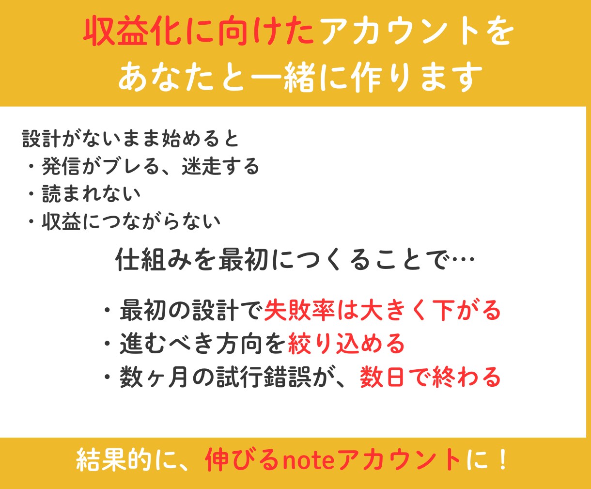 90日間note収益化の仕組みを一緒に構築します 強み発掘から商品設計・販売改善まで専属で伴走サポート イメージ5