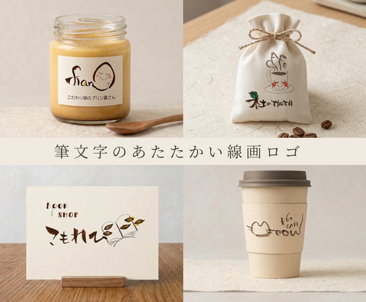 あたたかく可愛い筆文字の手書きロゴをデザインします 【5名様限定価格】お菓子やコスメの商品ラベルにおすすめ♪ イメージ1