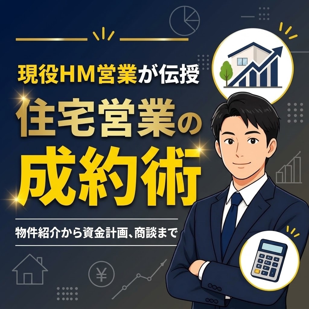 現役住宅営業が教える！住宅営業のコツ教え⁠ます 営業賞も受賞した営業マンが、コツを伝授しちゃいます！ イメージ1