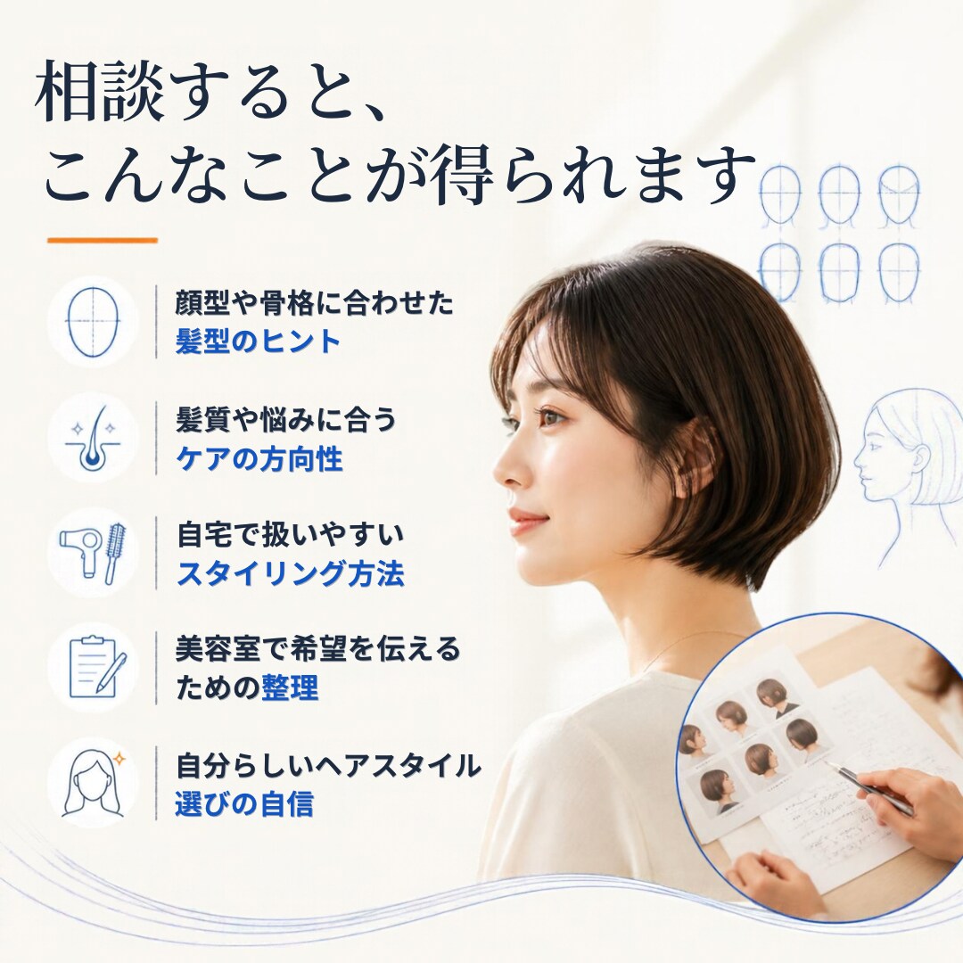 美容師歴27年のプロが髪の悩みに文章で答えます 似合う髪型・スタイリング剤・ヘアケアを個別に提案 イメージ3