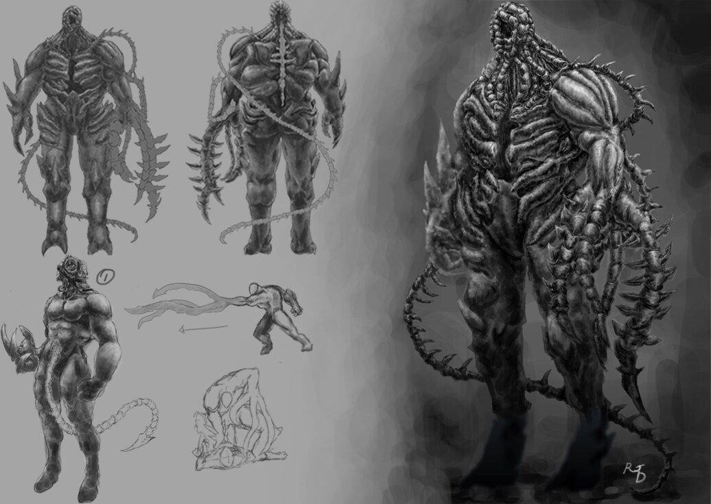 ゲームモンスターコンセプトアート、イラスト描きます ゲームのモンスターのイラスト、コンセプトアートを描きます。 イメージ4