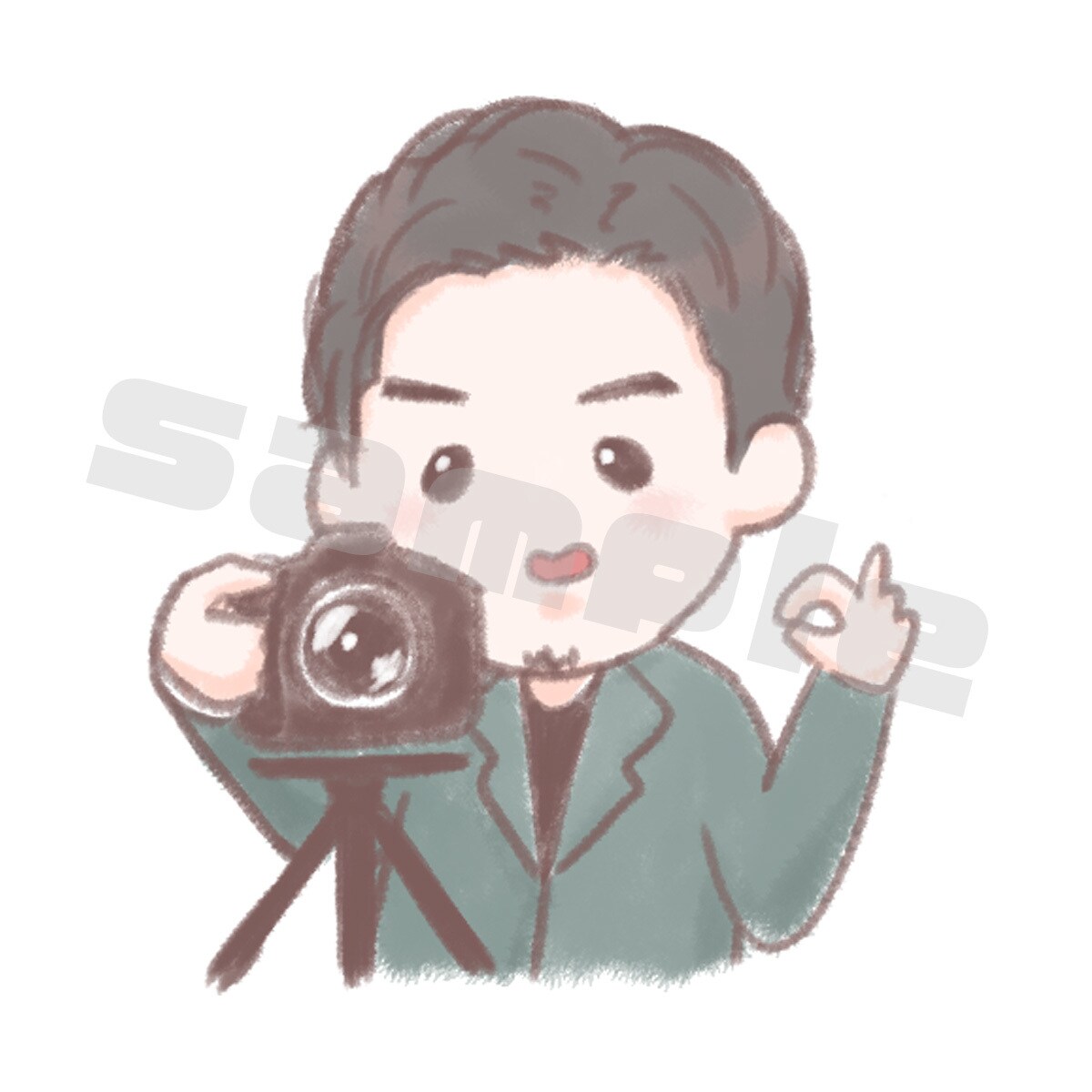 デフォルメの似顔絵描きます SNSアイコンなどに使用できるゆるくて可愛い似顔絵描きます イメージ3