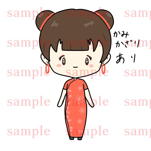 チャイナドレスを着た女の子販売します SNSアイコンやビジネス、動画など！商用利用可！ イメージ6
