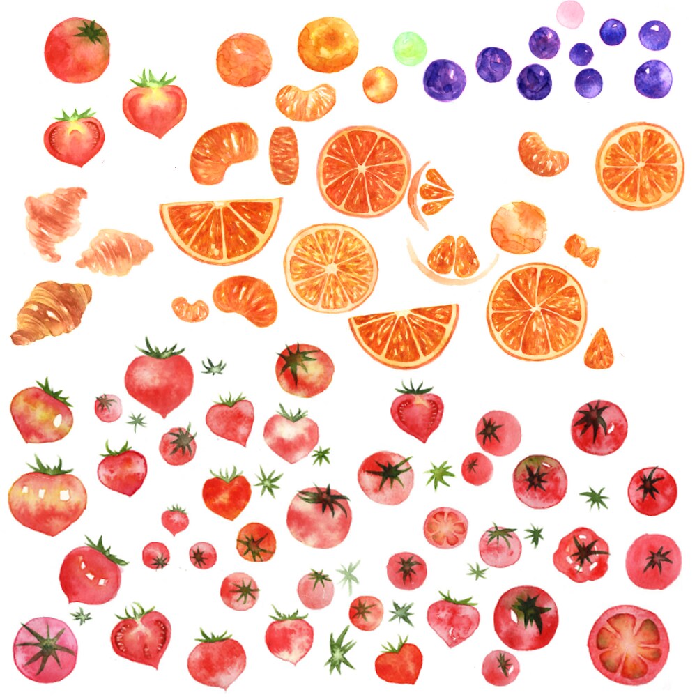 透明水彩で食べ物を描きます グッズ化ok！ゆるめの果物からリアル寄りの一枚絵まで イメージ5