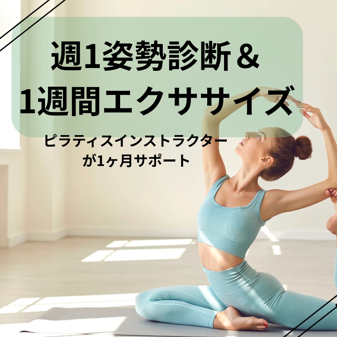 姿勢診断付！ピラティスプログラムます 姿勢診断から導き出したあなただけの1ヶ月プログラムを提案 イメージ1