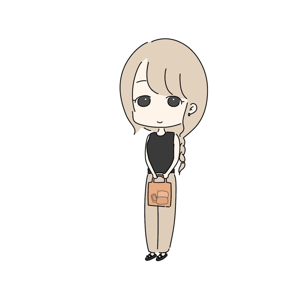 男子も可！ゆるくて可愛い女の子のアイコン描きます ブログやSNSに使える！ゆるふわ女子のイラスト描きます イメージ3