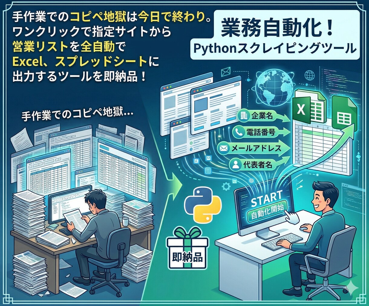 あなた専用の顧客名簿収集システムを構築します 【営業マン必見】時間のかかるリスト集めを『1クリック』で終了 イメージ1