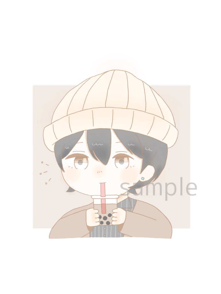 ゆるふわパステルカラーのSNSアイコン描きます アイコンなどに使える、ゆるふわイラストです！似顔絵も◎ イメージ2