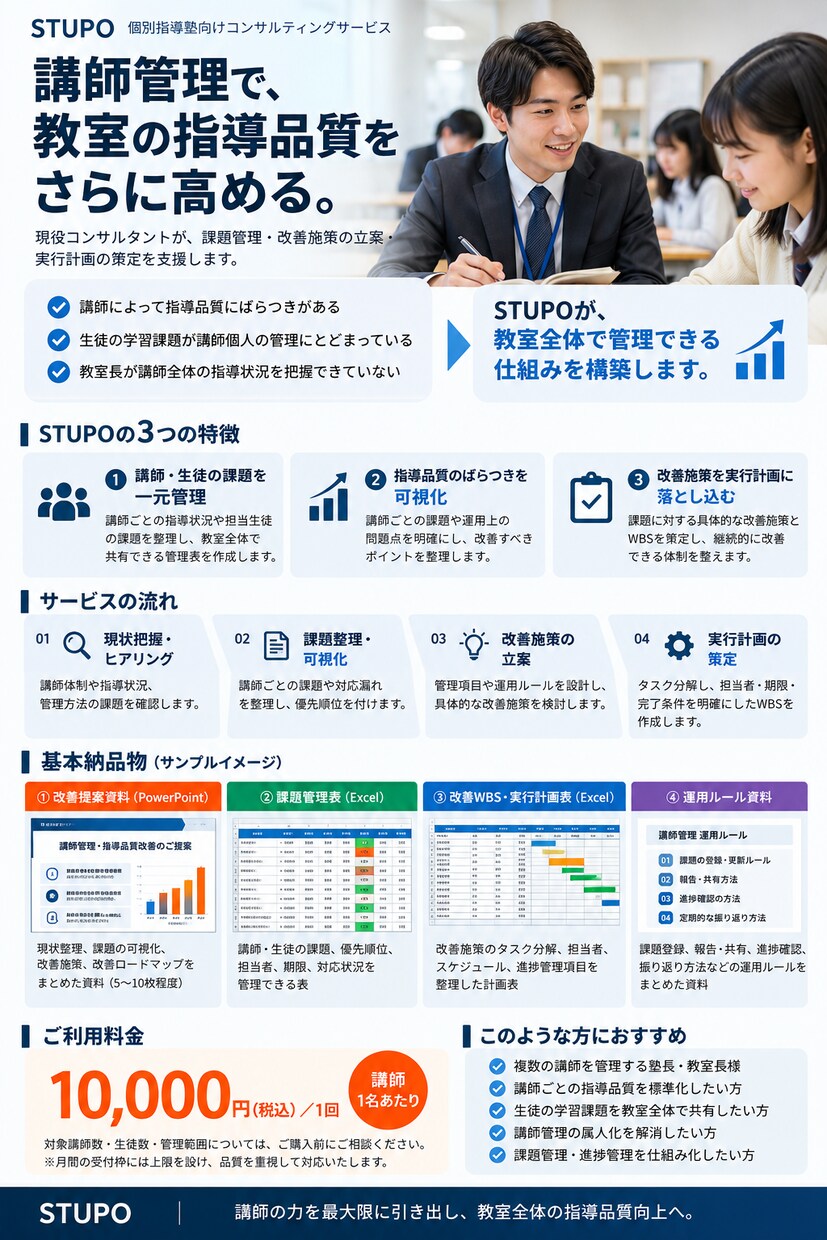 学習データを分析し、塾の指導改善を支援します 学習データを指導の質と保護者の信頼につなげる イメージ1