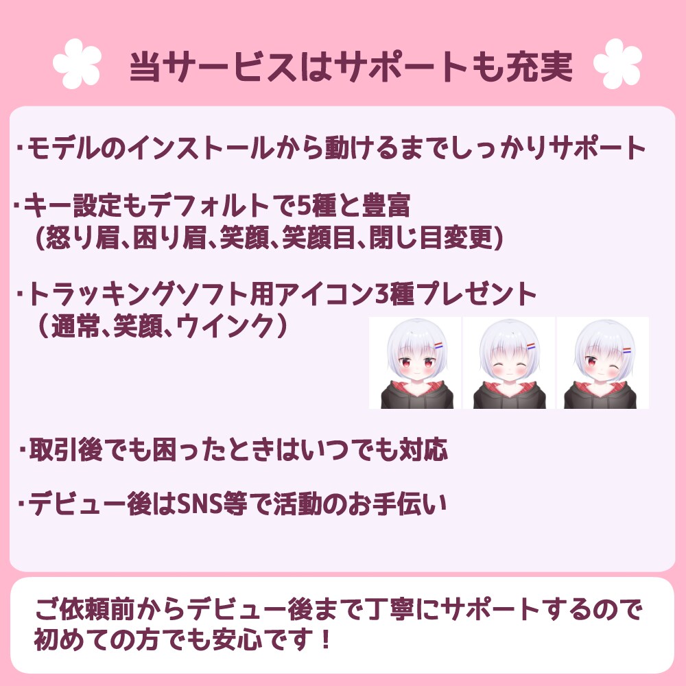 Vtuber用のLive2Dモデリングを制作します はじめての方でも歓迎、お問い合わせだけでもお気軽にどうぞ イメージ5