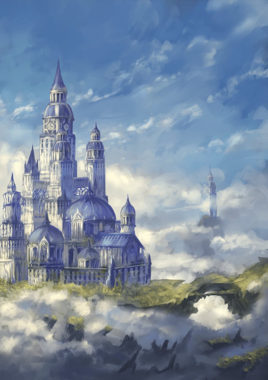 迫力のあるファンタジーイラストを描きます ドラゴン、人物、背景の全てに物語を感じるのイラスト イメージ5