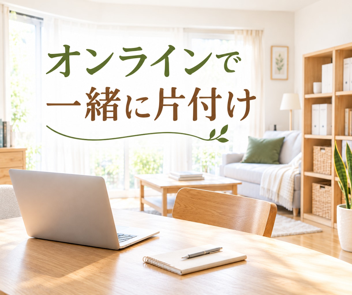 オンラインで一緒に片付けをします 片付けたい場所を一緒に整理してスッキリ イメージ1