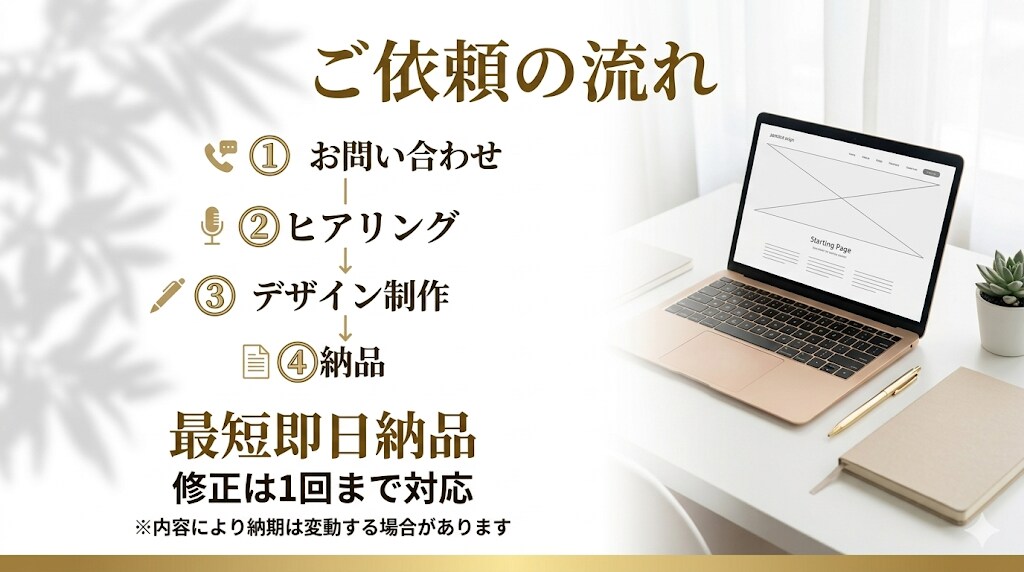 低価格2万円でシンプルなホームページ制作します 何から始めればいいかわからない方でも安心してお任せください イメージ3