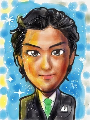 あなたの写真を元に、iPadで、水彩画風な似顔絵を描きます！ イメージ3