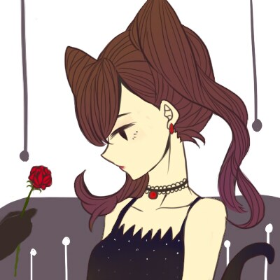 SNSのアイコン描きます サンプルのような絵柄で女の子を描きます イメージ1