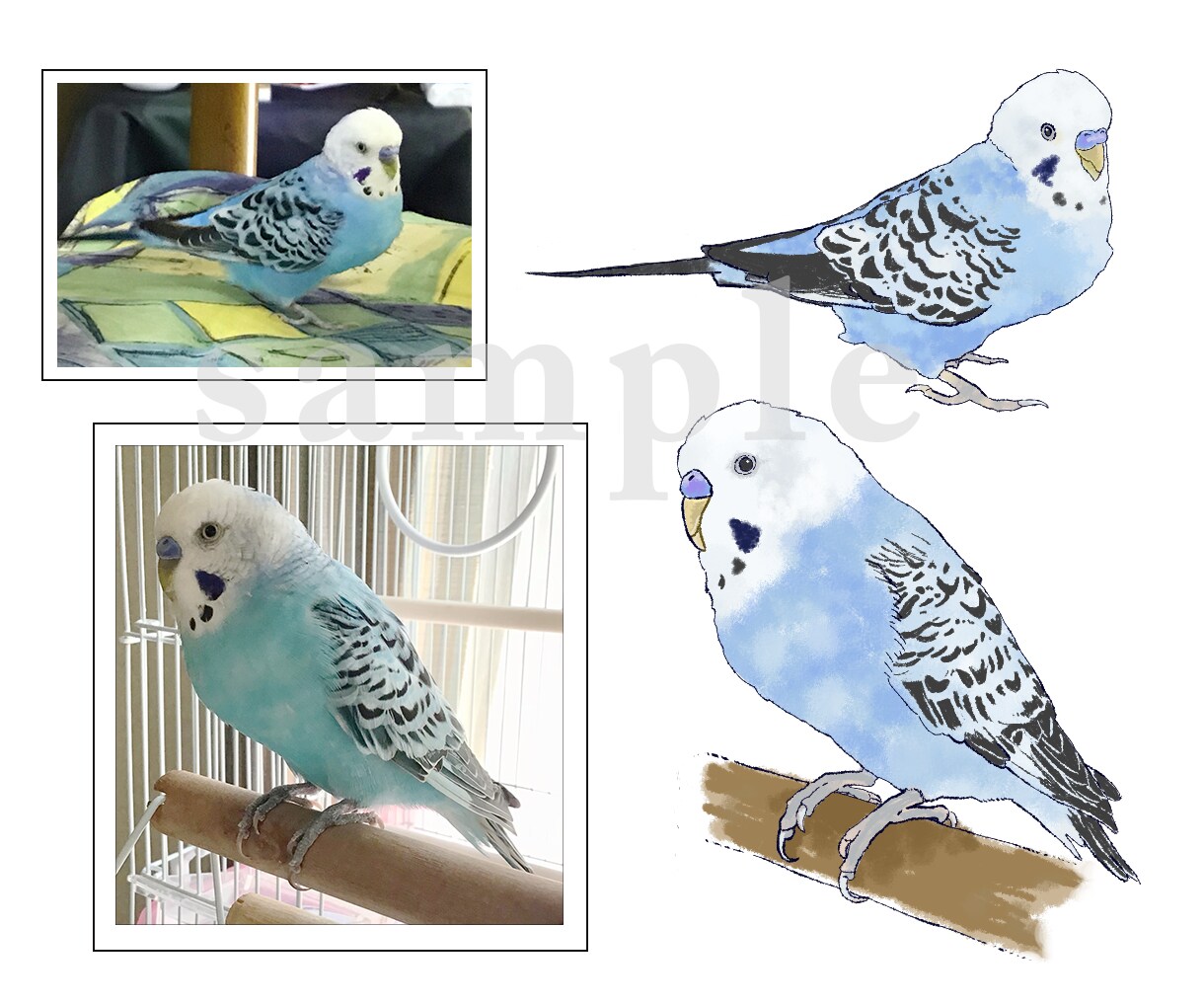 写真を参考にペットの似顔絵描きます 画質の悪い写真や、思い出の子達をイラストにします イメージ3